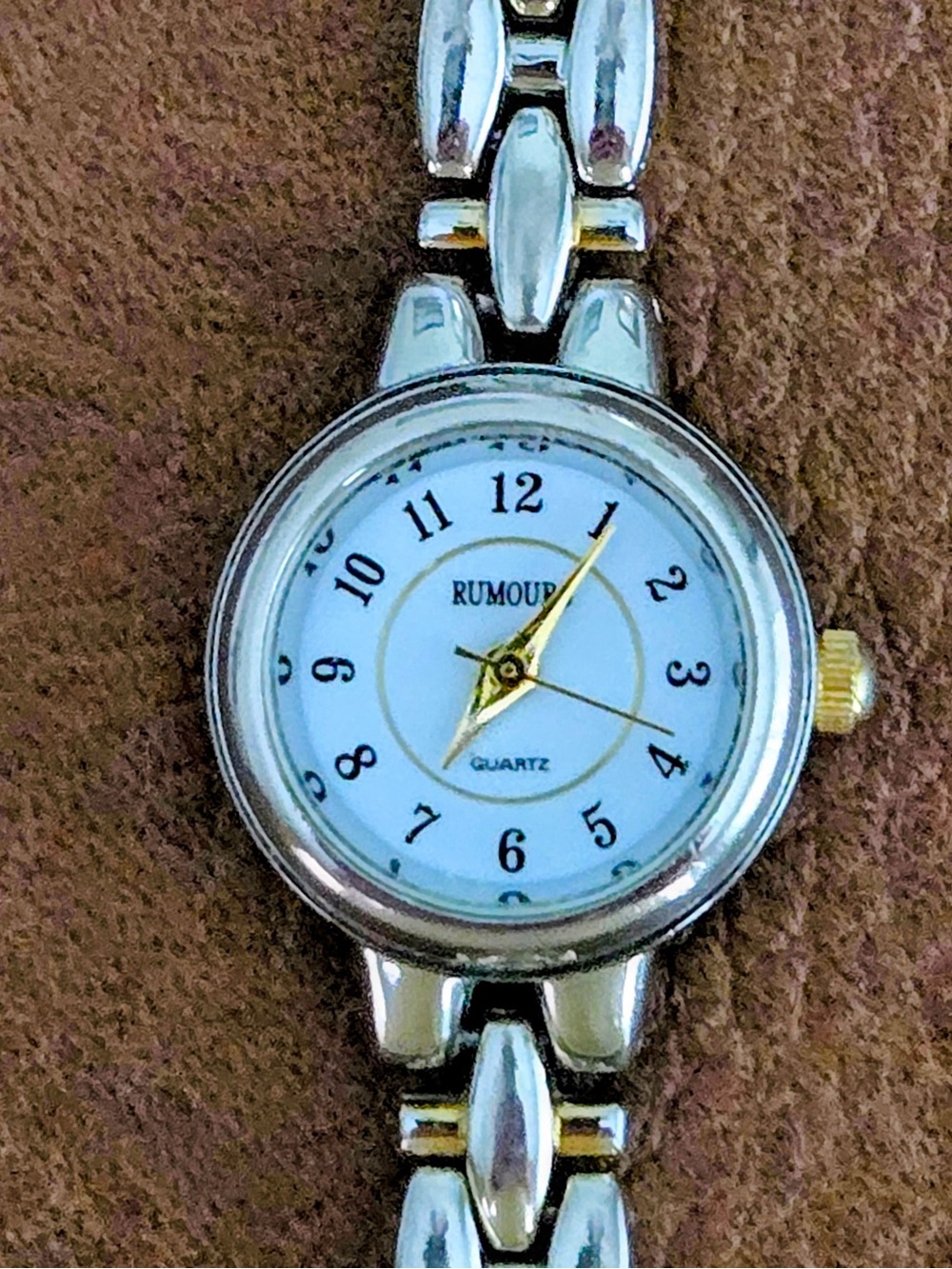 Rumors Silver and Gold-Tone Women's Quartz Bracelet Watch